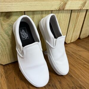 Vans Women White Slip-On Shoes